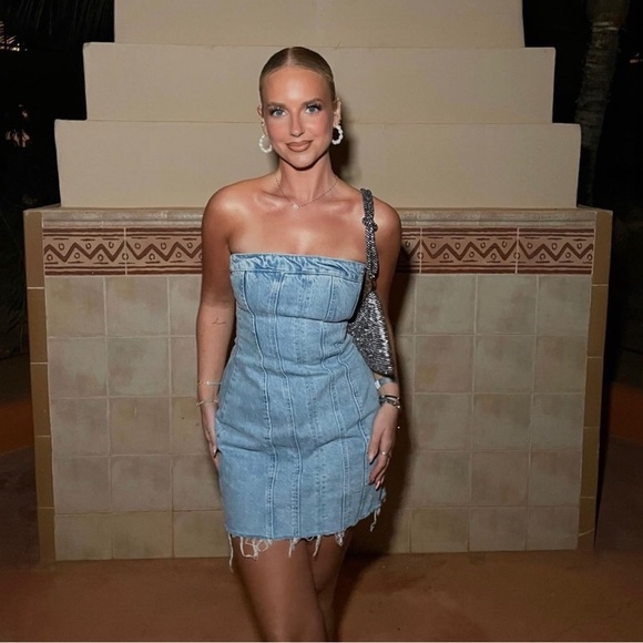 NWT Zara Denim Mini Dress - Picture 8 of 17